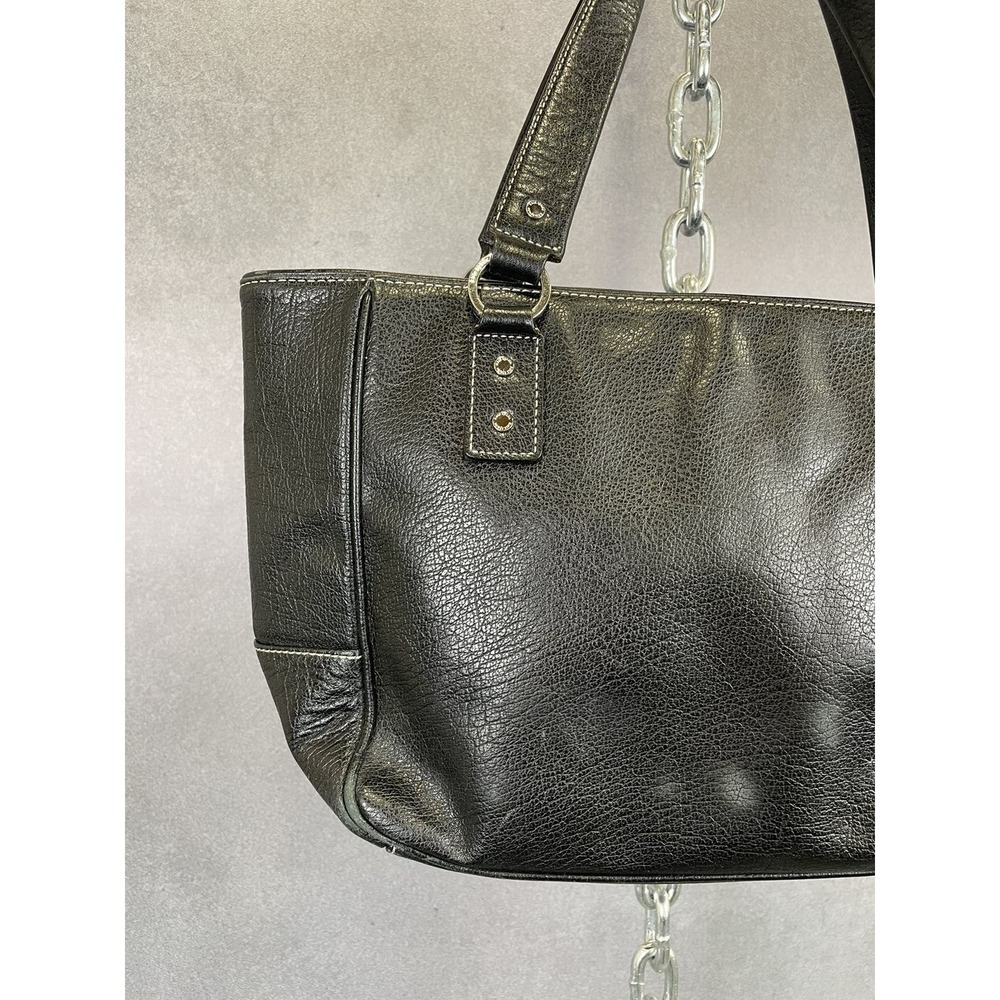 Vintage Kate Spade‎ Black Leather Purse Shoulder Bag Handbag - Picture 2 of 14